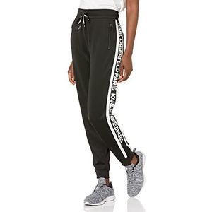 Karl Lagerfeld Paris womens Block Letter Logo Jogger Tracksuit, Black/White, Large US