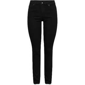 PIECES dames jeans broek, zwart denim, 28W x 32L