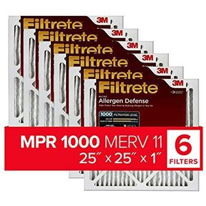 Filtrete Ad15-6pk-1e luchtfilter, 63,5 x 63,5 x 2,5 cm, wit