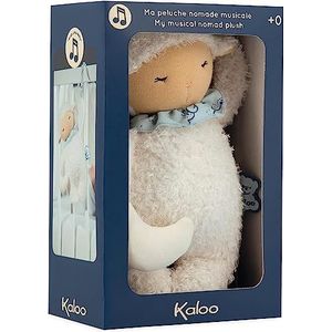 KALOO - Zacht slapen - Slapend schaap Muziek Pluche - Slaapliedje Hush Little Baby - Nomadisch pluche dier om te slapen baby - 20 cm - Wit - Vanaf de geboorte, K221005