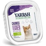 Yarrah Chicken Chicken Turkey 100g Biologisch kattenvoer, 16 stuks (16 x 0,1 kg)