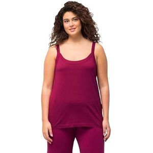 Ulla Popken - Spaghetti Tops - Bordeaux - Slanke Pasvorm - Mouwloos