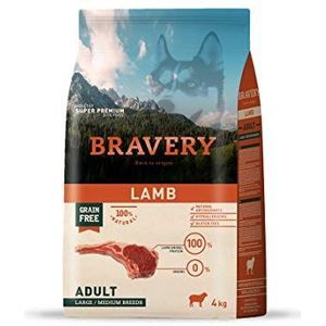 BRAVERY Droogvoer Lam voor honden, maat L/M, 4 kg