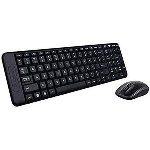Logitech MK220 Compacte, Draadloze Toetsenbord- en Muiscombinatie voor Windows, Portugees QWERTY indeling - Zwart
