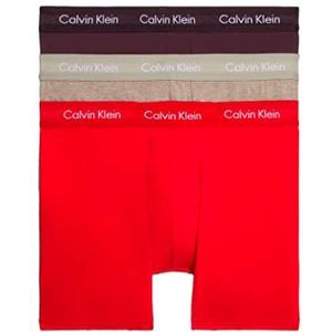 Calvin Klein Boxer Briefs heren Boxer Brief 3pk , Pwr Pruim, Fuschia Bry, Element Hthr , S