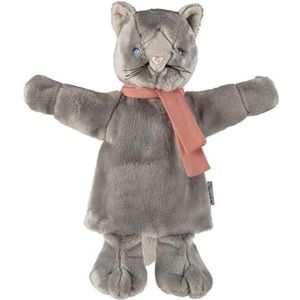 Handpop kat, zacht speelgoed voor Kasperle Theater, om verhalen te vertellen en eerste rollenspel, voor meisjes en jongens