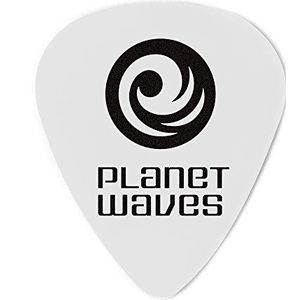 Planet Waves 1CWH2-100 plectrums celluloid White plectra (Celluloid wit, Inton, Standaard, Light/Thine, 0,5 mm