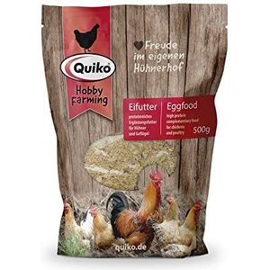 Quiko Hobby Farming eivoer 500 g - eiwitrijk power & condition voer voor kippen, kwartels & pluimvee zoals leghennen - met vitamines & honing
