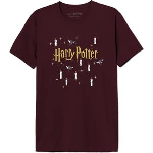HARRY POTTER T-shirt voor heren, Burgundy, 3XL