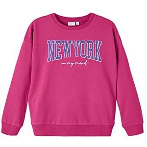 NAME IT Girl's NKFBANSIRA LS Light Sweat UNB Sweatshirt, Pink Yarrow, 116, roze yarrow, 116 cm