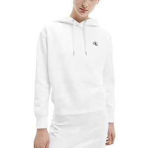 Calvin Klein Jeans Ck Embroidery Hoodie voor dames, wit (bright white), S