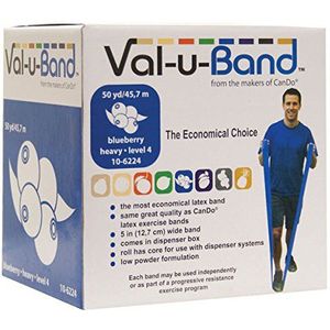 Trainingsband/gymnastiekband, lengte 45 m, Val-u-Band® - bosbessen (medium)