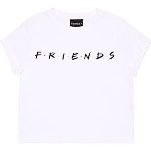 Friends tekst Logo Meisjes Cropped T-shirt Wit 146 | Ages 7-16, Girls Fashion Kleding Crop Top, Tween & Teen Maten, Dochter Idee van de Gift