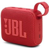 JBL Go 4 in Red - Portable Bluetooth Speaker Box Pro Sound, Deep Bass and Playtime Boost Function - Waterproof and Dustproof - 7 Hours Runtime