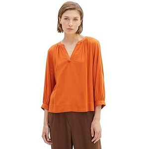 TOM TAILOR Damesblouse, 32403 - Gold Flame Orange Melange, 40