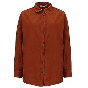 LTB Jeans Dames Nigono corduroy blouse, Coffee 8839, XXL