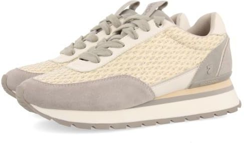 Gioseppo - Gaggi - Sneakers - Beige - Met Raffia-achtige Vlechtwerk
