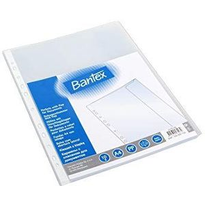 BANTEX 100550132 A4 met klep, generfd van polypropyleenfolie 120 micronen, 30 verpakkingen met elk 10 documenthoezen