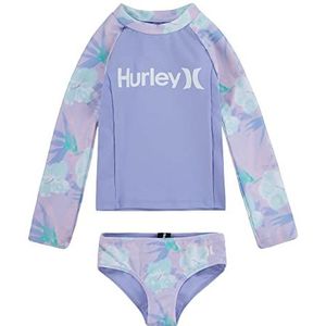 Hurley - Rash Guard Set - Meisjes - Lange Mouwen - Omkeerbare Zwembroek - UPF 50+