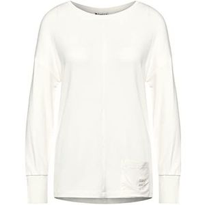 Street One Dames shirt met lange mouwen, off-white, 44