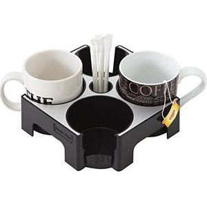 ALBA Disender Universele koffiepads, aluminium, grijs, metaal en zwart, aluminium, Gris métal et Noir, 20,6 x 20,6 x 6 cm