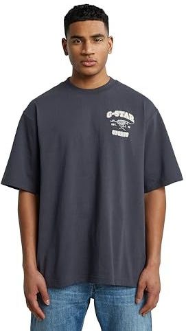 G-star - Hardlopende Hondenprint T-shirt - Blauw - Heren