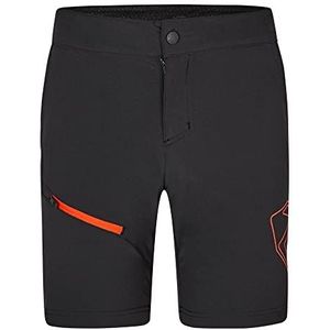 Ziener Natsu Outdoorshorts voor kinderen, fiets- en wandelbroek, ademend, sneldrogend, elastisch, zwart, nieuw rood, 116