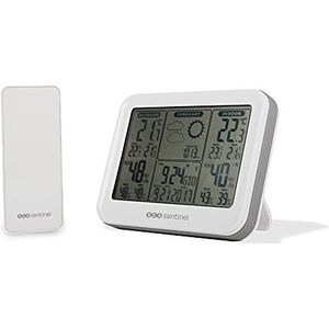 EMOS Draadloos Weerstation Met Radioklok, Binnen En Buitentemperatuurweergave Thermometer Hygrometer Wekker Kalender 750691938