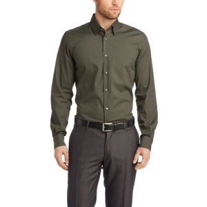 ESPRIT Collection Heren Slim Fit Businesshemd 024EO2F001 Katoen Stretch Shirt, groen (Laurel Green), XS (Fabrikant maat:3536)