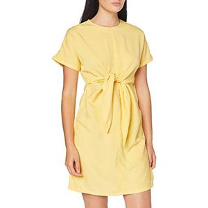 VERO MODA Vmlaura Ss Front Knot Batwing Dress Ga Jurk voor dames, Banana Cream, S