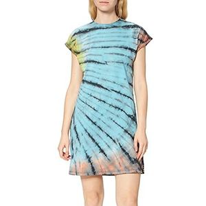 Urban Classics Damesjurk met tie-dye, zwart, S