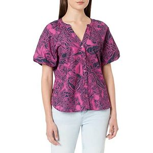 comma Damesblouse met korte mouwen, 46C4 fuchsia, 42