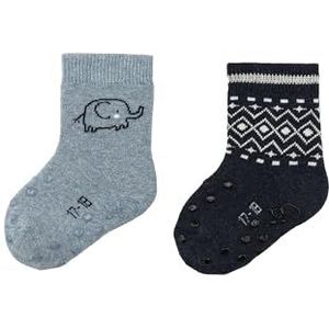 Kruipsokken - Dubbelverpakking - ABS-Motief - Badstof Binnenkant