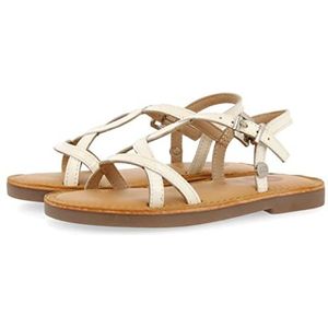 GIOSEPPO Slivno gele leren sandalen met riempjes voor meisjes, Ivoor, 26 EU