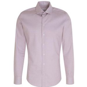 Seidensticker Zakelijk overhemd voor heren, shaped fit, zacht, kent-kraag, lange mouwen, 100% katoen, rood, 46