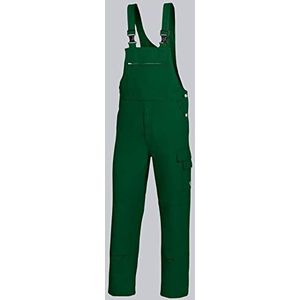 BP Workwear Basic 1482-060-74 tuinbroek - stoffen bretels met rubberen inzetstuk - zakken voor kniebeschermers - puur katoen - normale pasvorm - maat: 54 - kleur: middengroen