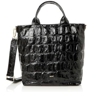 ABRO Shopper Kaia Medium, unisex tas voor volwassenen, zwart/goud, Zwart/Goud