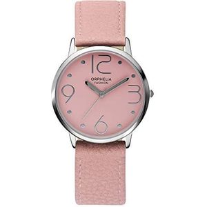 Orphelia Mode Vrouwen Analoge Horloge Oblivious met Lederen Band, roze, riem