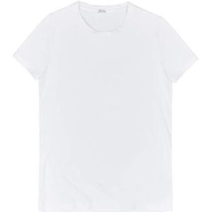 HOM, T-shirt U-hals Supreme Cotton, heren, wit, M