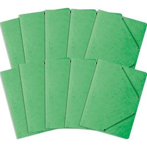 Inslagmap/verzamelmap met rubber A4 Bantex, A4, 10 stuks verpakking groen