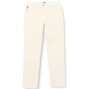 Love Moschino Bull with Heart Back Tag Broek, casual, crème, 31, Crème, 30