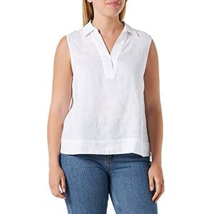 s.Oliver dames blouse mouwloos, wit 0100, 44