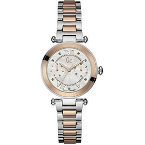 GUESS Lady Chic Y05002M1 Sportief en Chic Horloge, Zilver, armband