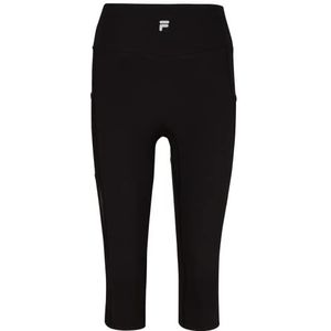 FILA Fietsband voor dames, hoge taille, 3/4 legging, black beauty, maat XS