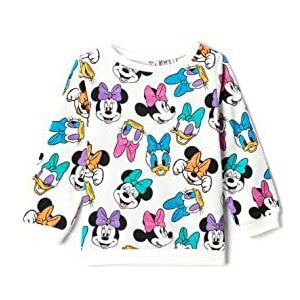 Koton Baby Meisjes Minnie Mouse and Daisy Duck Printed Licenced Cotton Brushed Interior Sweatshirt, ecru design (0d1), 12-18 Maanden