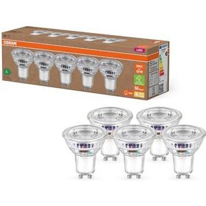 OSRAM Zeer efficiënte LED-lampen met energie-efficiëntieklasse A,Voordeelverpakking met 15 lampen, vervangt conventionele 50W reflectorlampen, warm wit (2700K), E27, glas