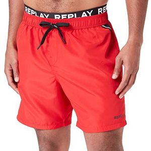 Replay Heren LM1096 Boardshorts, 663 Imperial RED, L, 663 Imperial Red, L