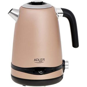 Adler AD 1295 SS - kampioen gouden waterkoker - 1,7L met LCD-scherm en temperatuurregeling