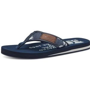 S Oliver Slippers blauw Textiel