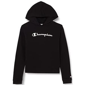 Champion Legacy American Classics-Powerblend Logo Sweatshirt met capuchon voor meisjes en meisjes, Zwart, 3-4 jaar